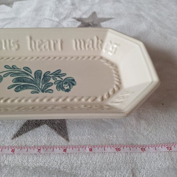 Pfaltzgraff‎ Platter Bread Loaf Serving Plate Tray Joyous Heart 12" YORKTOWNE - Picture 4 of 7